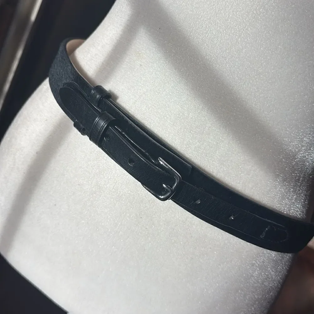 Brooks Brothers Black Calf Hair Belt - Small
